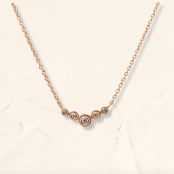 diamond necklace rose gold river