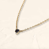 black and white diamond necklace in 18K yellow gold karats