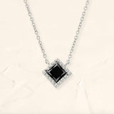 Indrani black diamond and white gold necklace