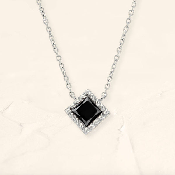 Collier diamant noir or blanc Indrani