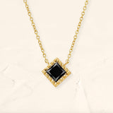 Indrani black diamond and yellow gold necklace