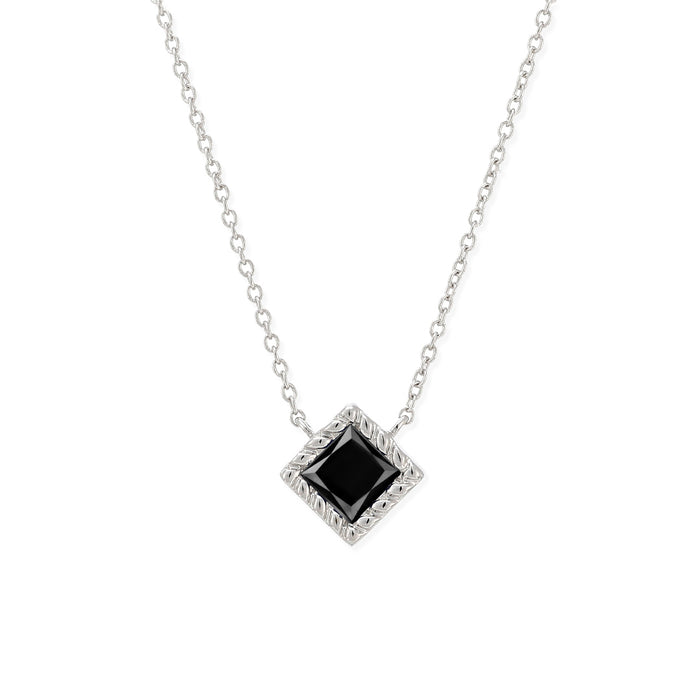 Indrani black diamond and white gold necklace