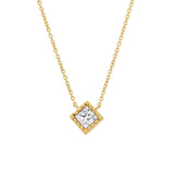 Indrani princess-cut diamond necklace in yellow gold