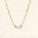 Collier baguette Shanti diamant en or jaune