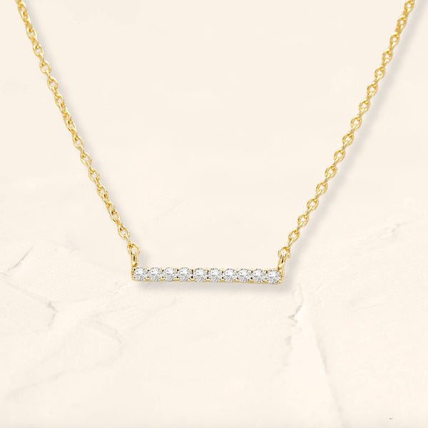 collier longue barre diamant Ujala