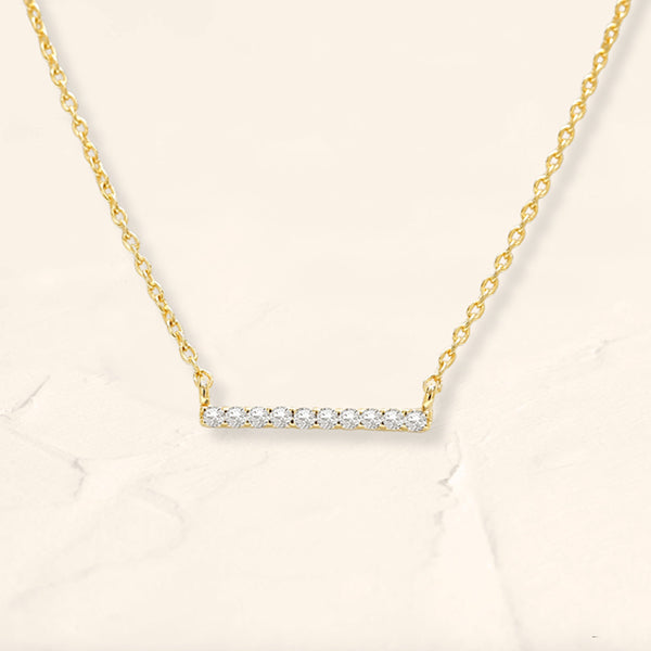 Ujala long diamond bar necklace