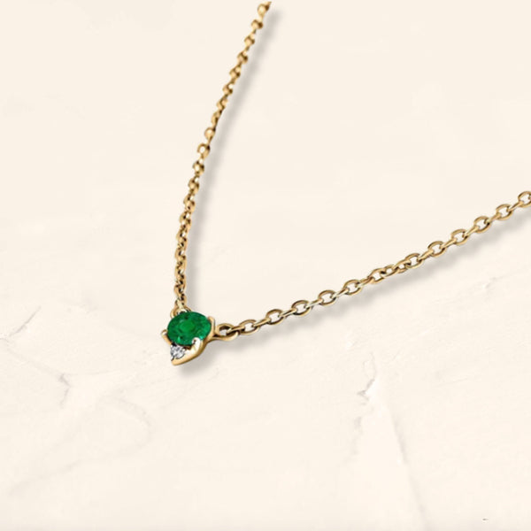 emerald and diamond devi necklace