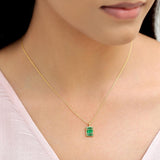 atma emerald geometric necklace
