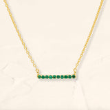 ujala emerald bar necklace