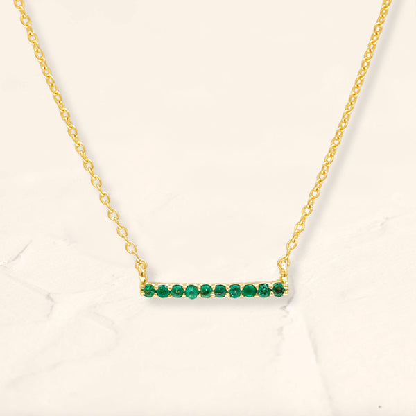 ujala emerald bar necklace