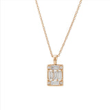 Atma geometrical diamond necklace rose gold