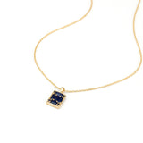 Atma geometric necklace sapphire yellow gold