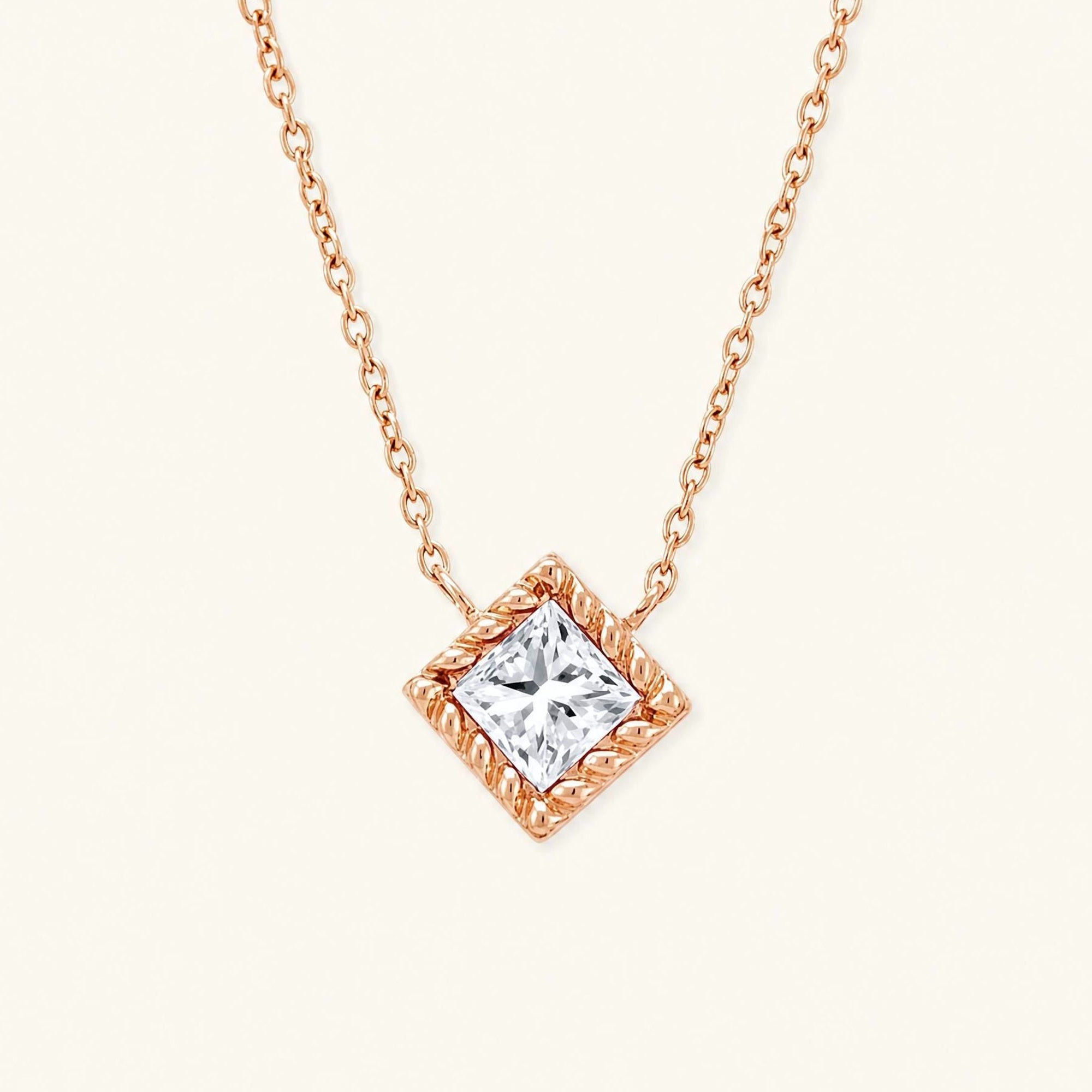 Collier Indrani Diamant en or rose