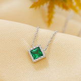 white gold emerald necklace