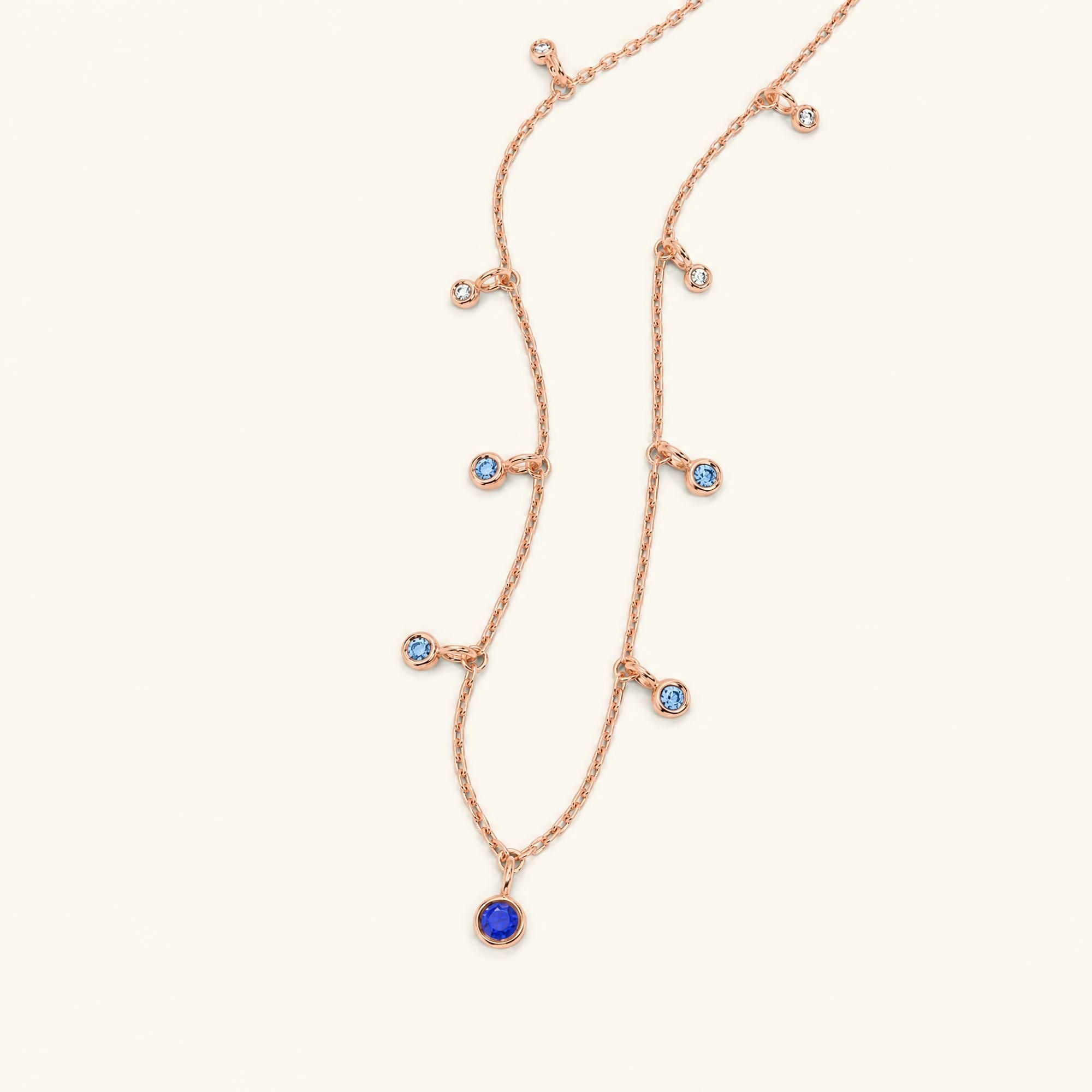 collier megha or rose saphir