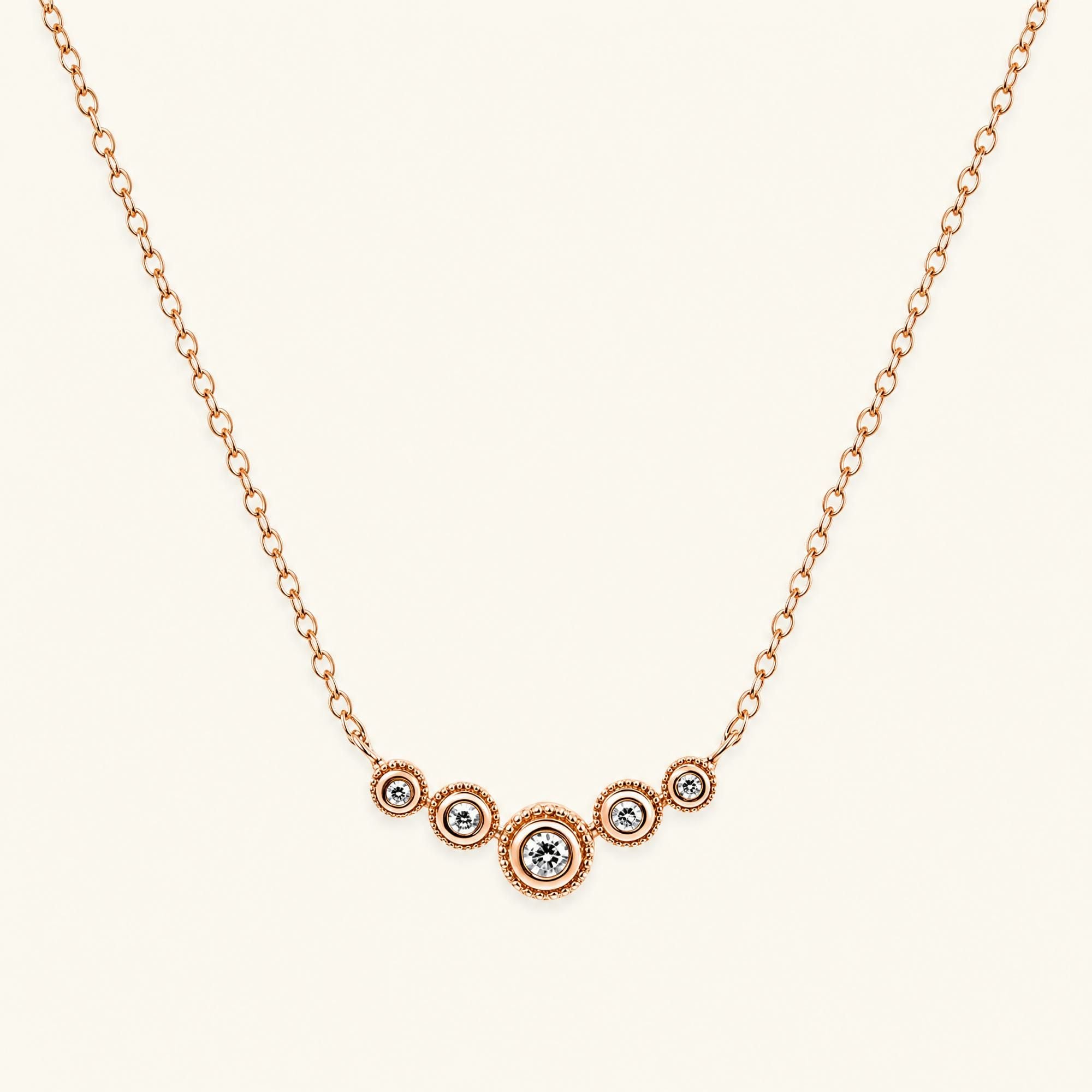 collier diamant or rose rivière