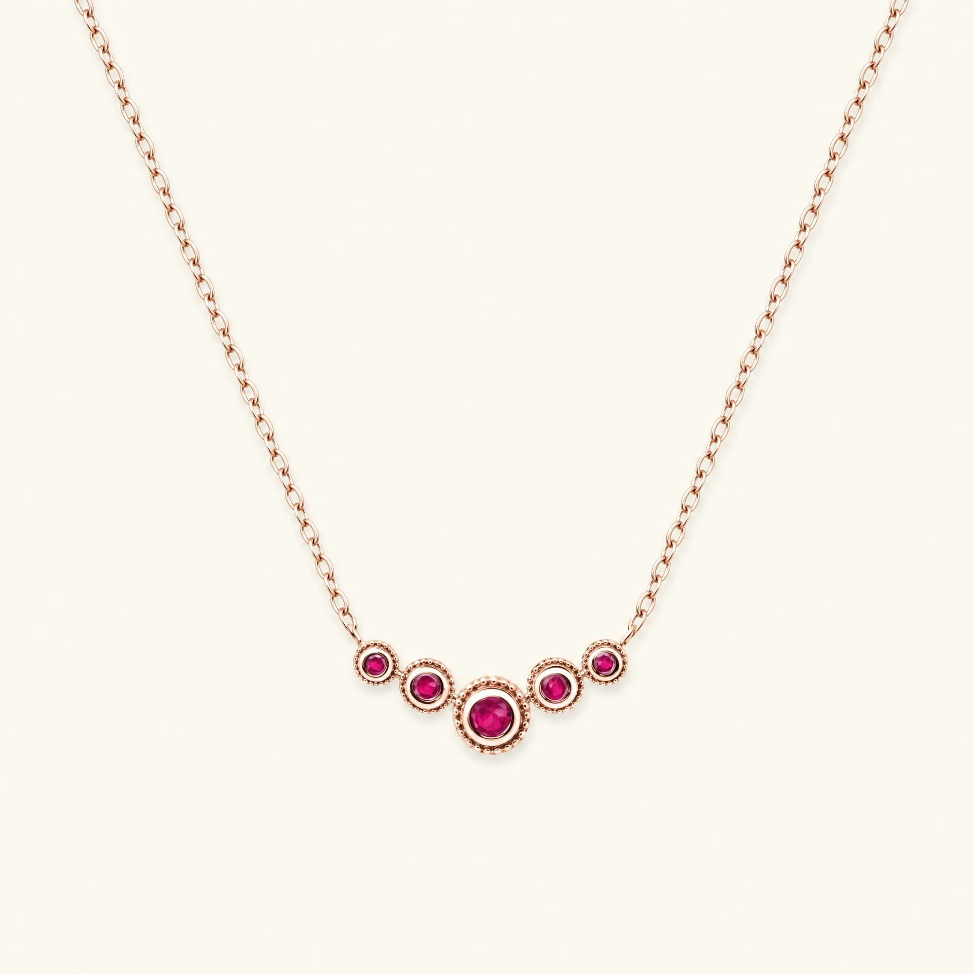 collier nadi rubis or rose