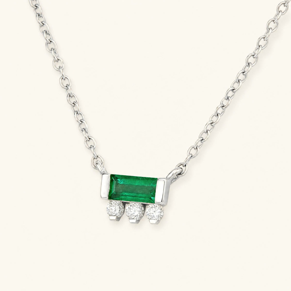 colllier prana emeraude or blanc