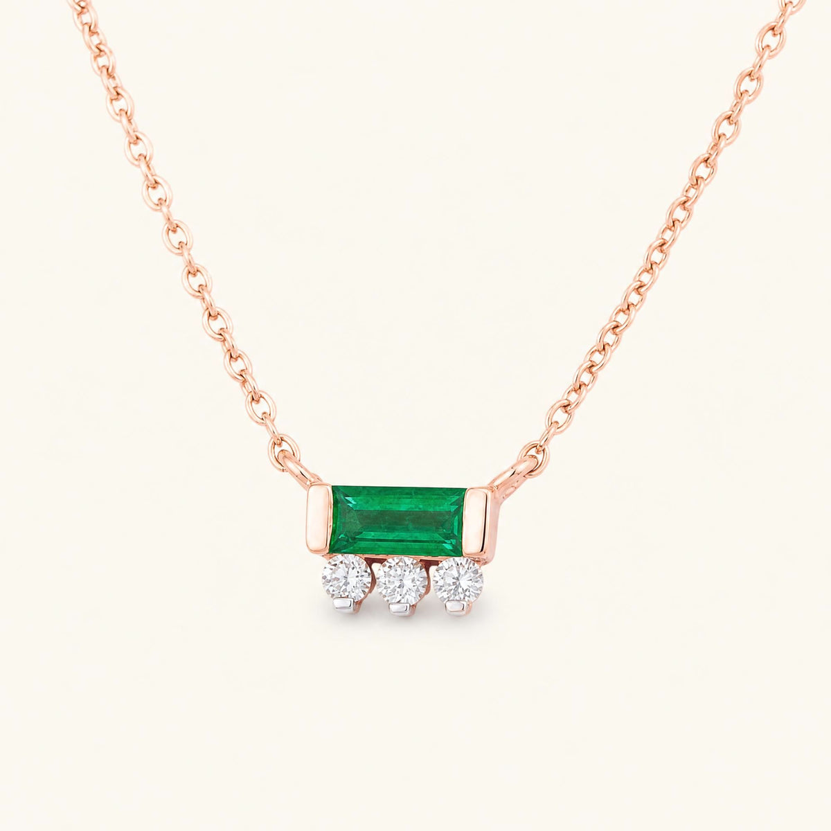 collier prana or rose emeraude femme