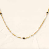 Collier Asonya Diamant Noir en or vermeil