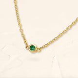 emerald necklace, closed setting, Asonya choker