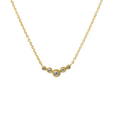 River of diamonds necklace in yellow gold