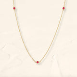 Collier ras de cou rubis serti clos Asonya