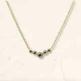 Fine sapphire river necklace in vermeil