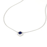 collier saphir femme or blanc taille princesse Indrani