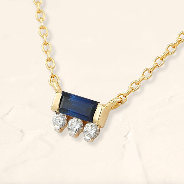 Prana sapphire and diamonds necklace