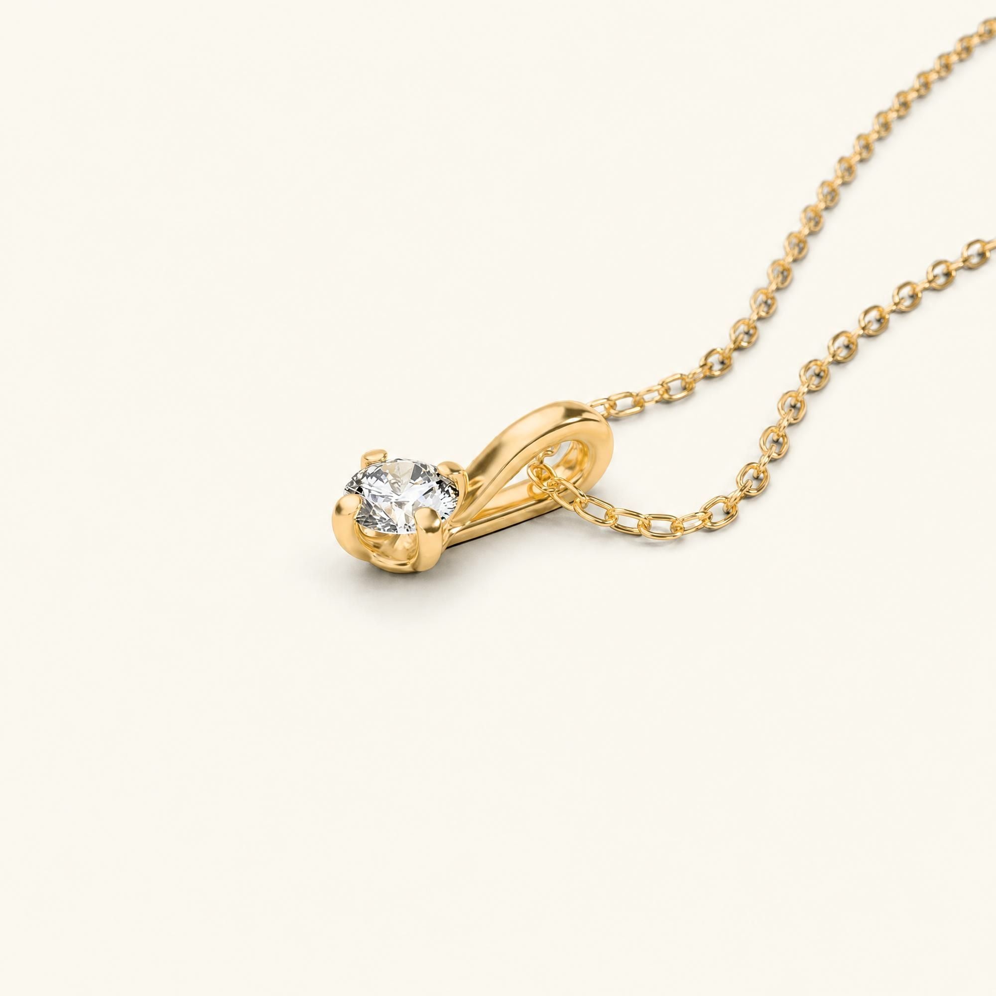 collier diamant solitaire Saral