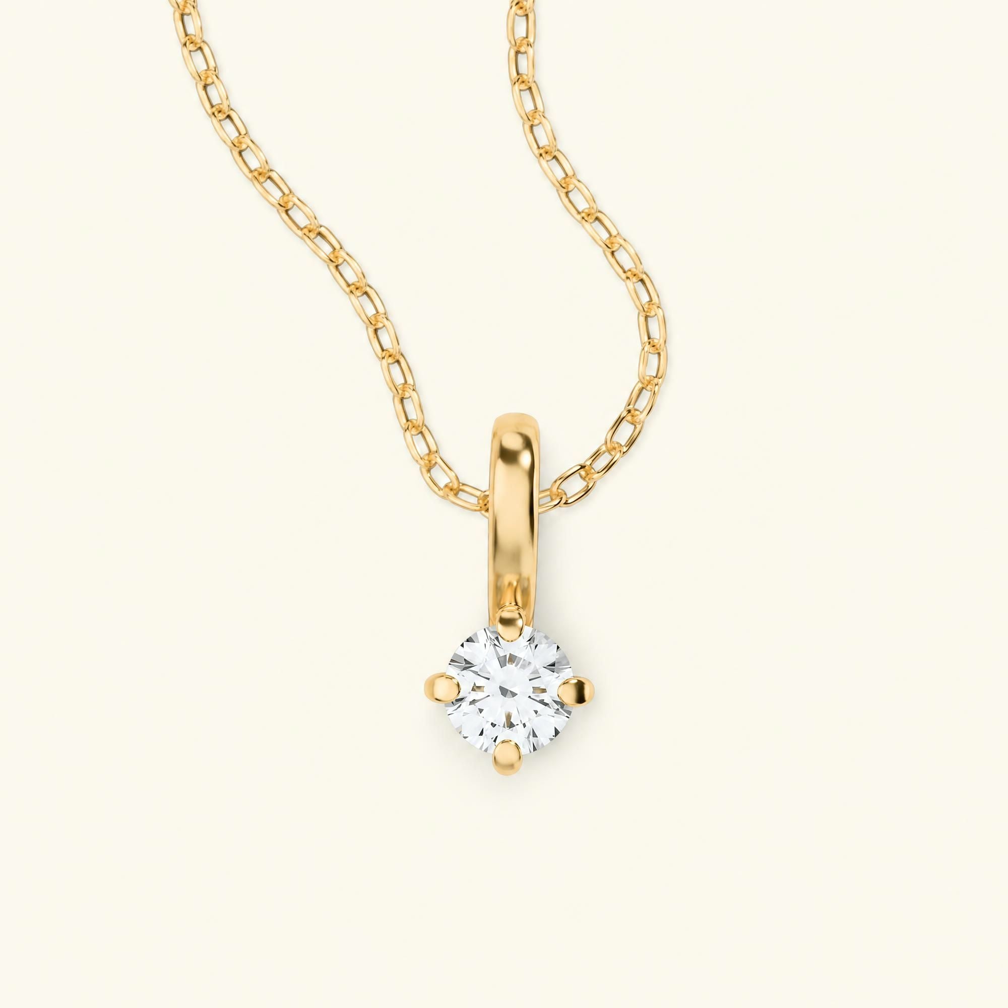 collier diamant en or jaune 18cts