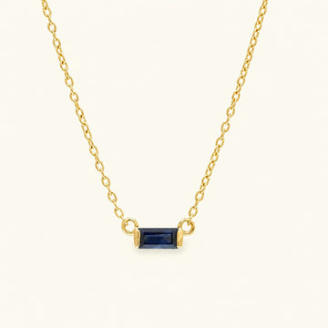 Collier baguette saphir Shanti en or jaune