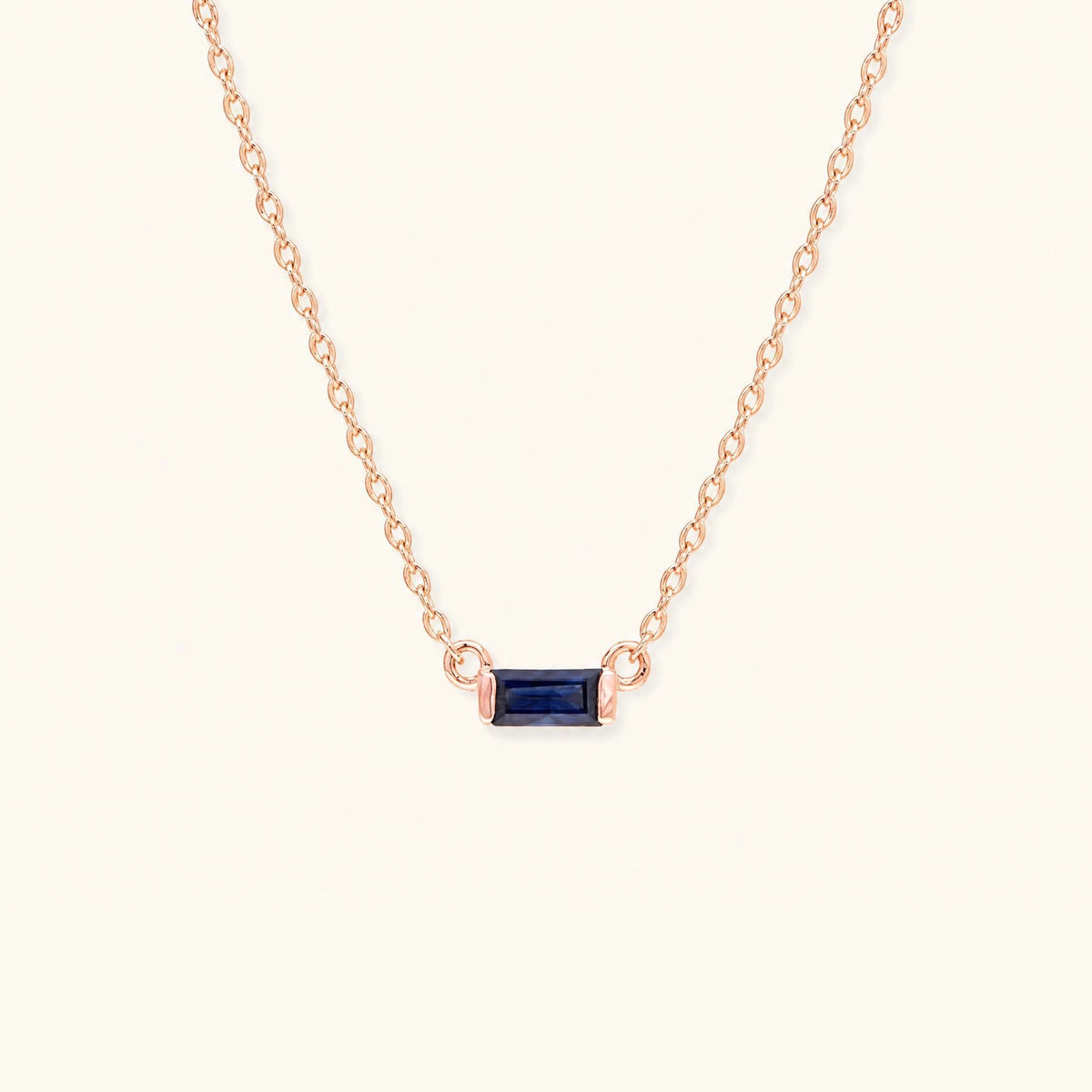 Collier baguette saphir Shanti or rose