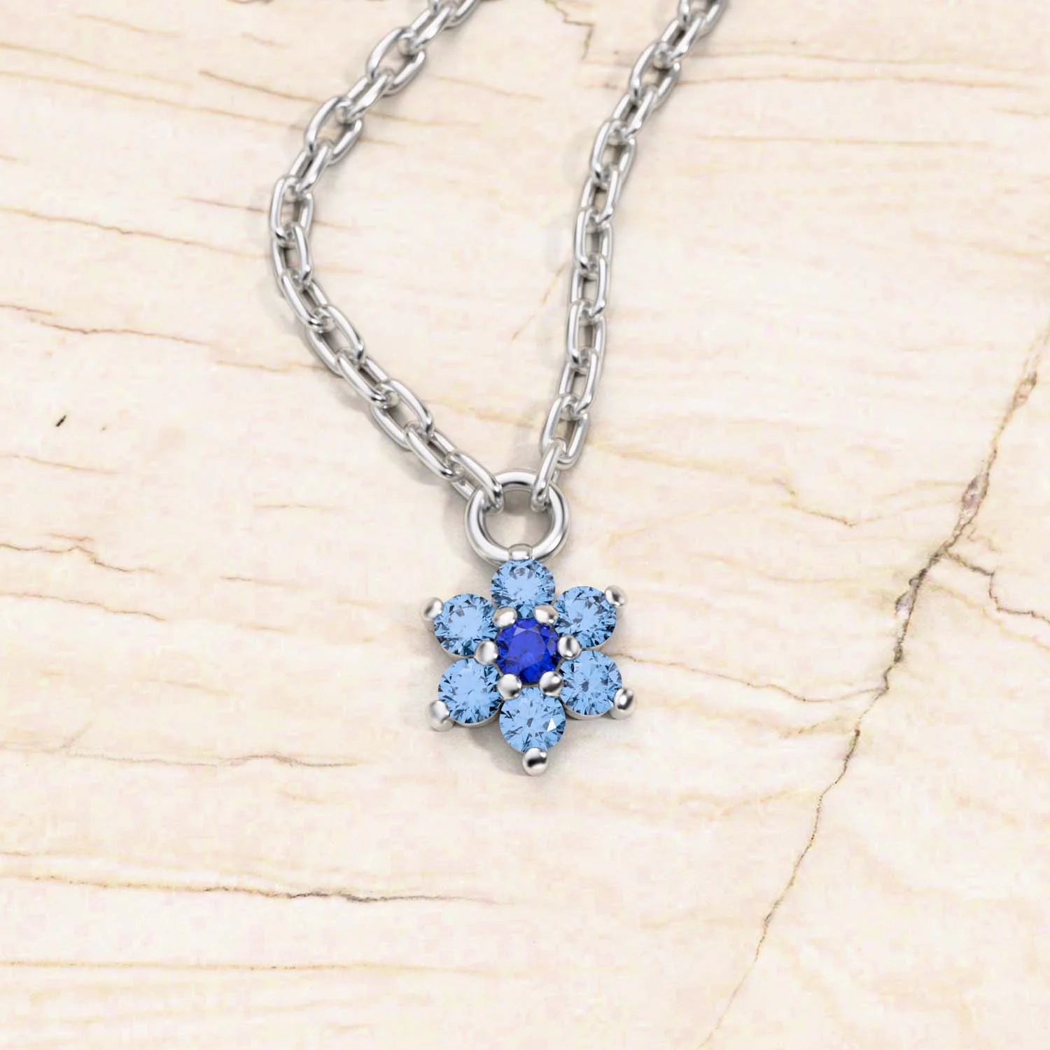 collier surya or blanc saphir