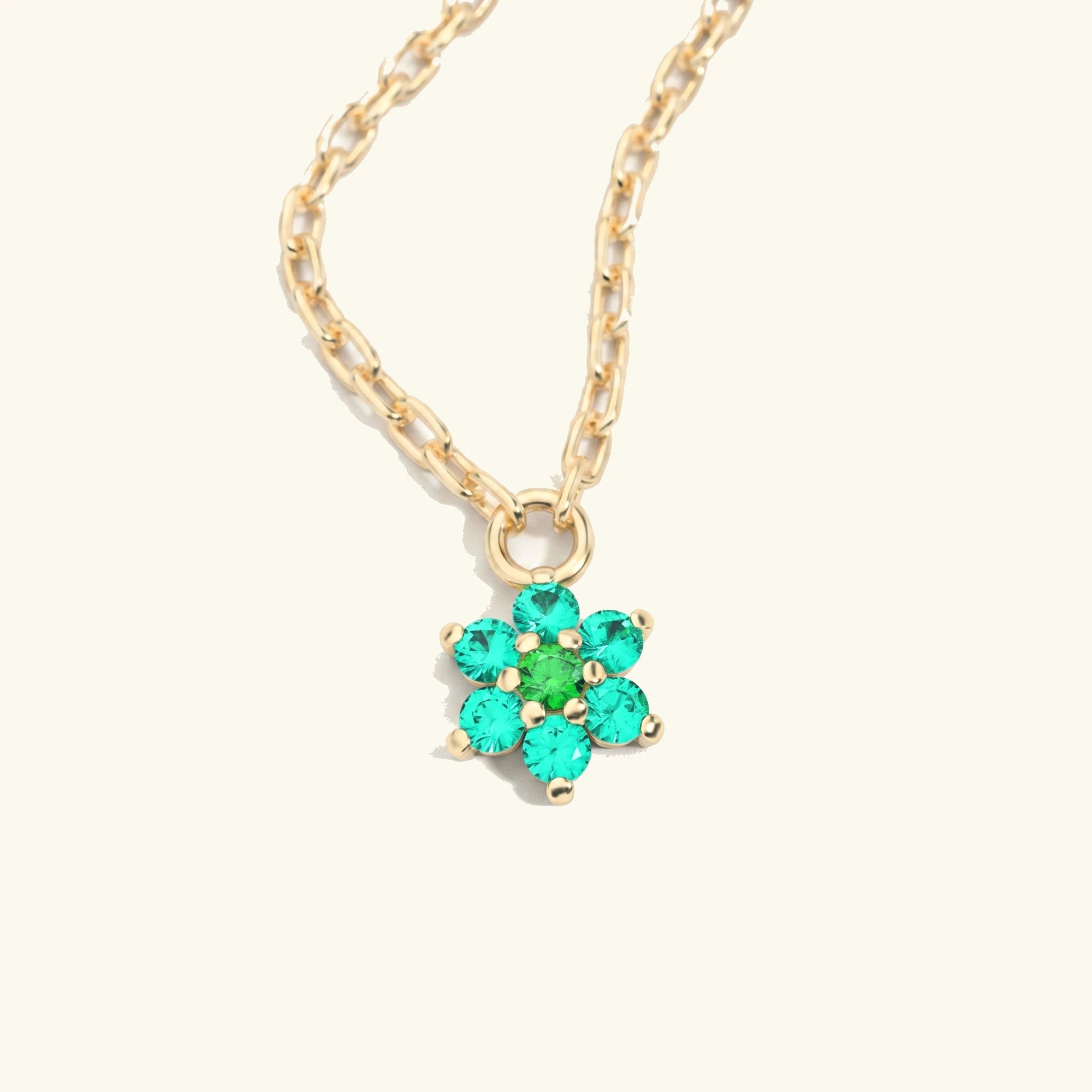 collier surya emeraude or jaune