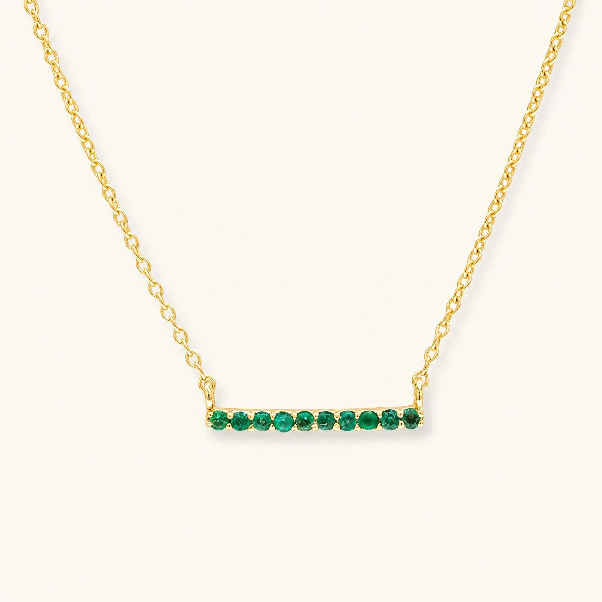 collier bar d'émeraude ujala