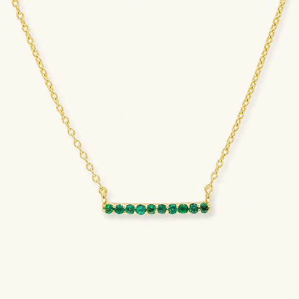 collier bar d'émeraude ujala