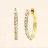 Women's Ujala diamond hoop earrings 18K Yellow Gold