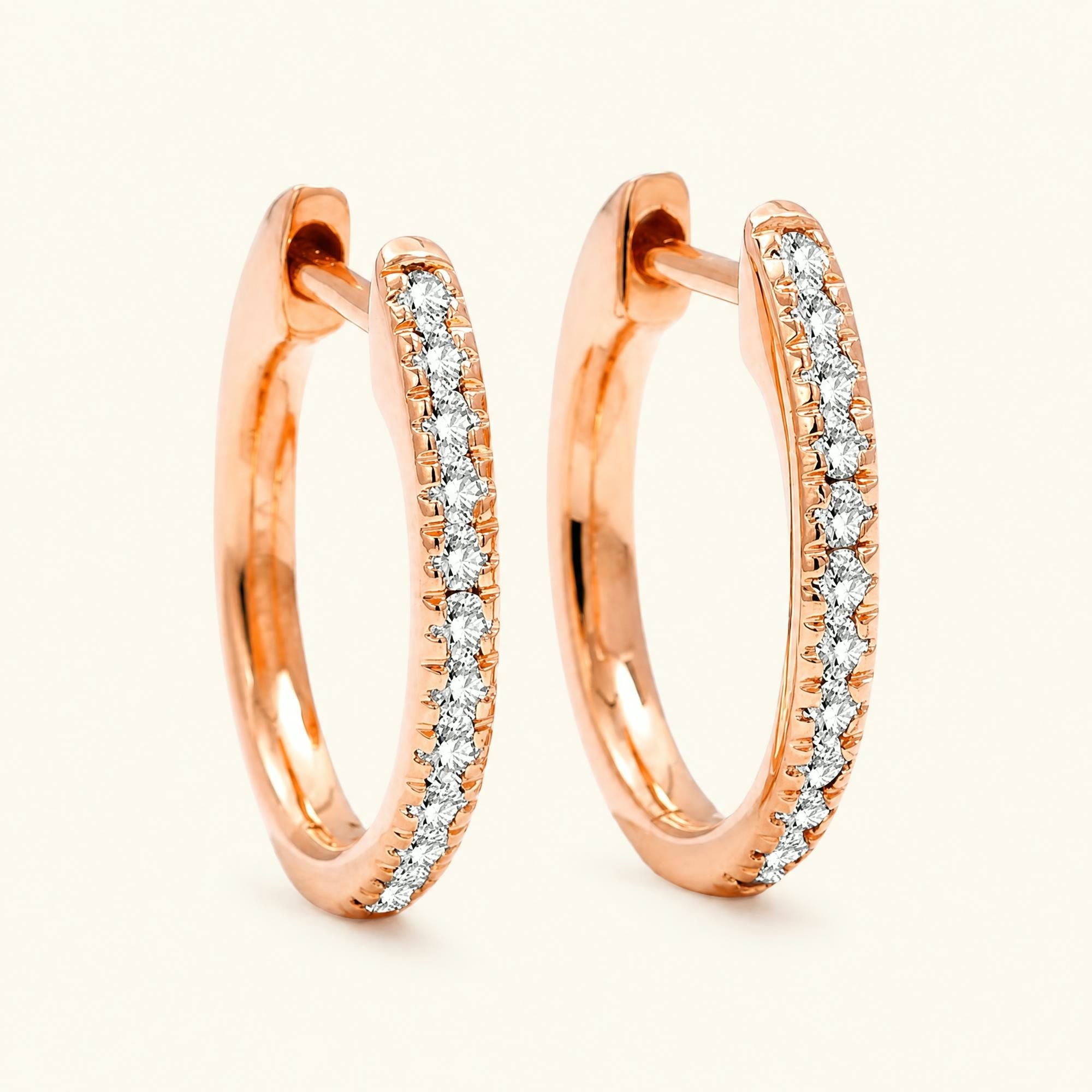 Créoles Ujala Diamant - or rose