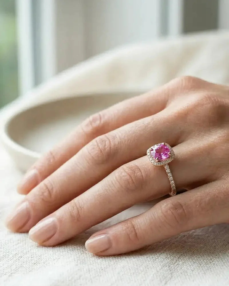 Bague de fiançailles en saphir rose: le guide complet