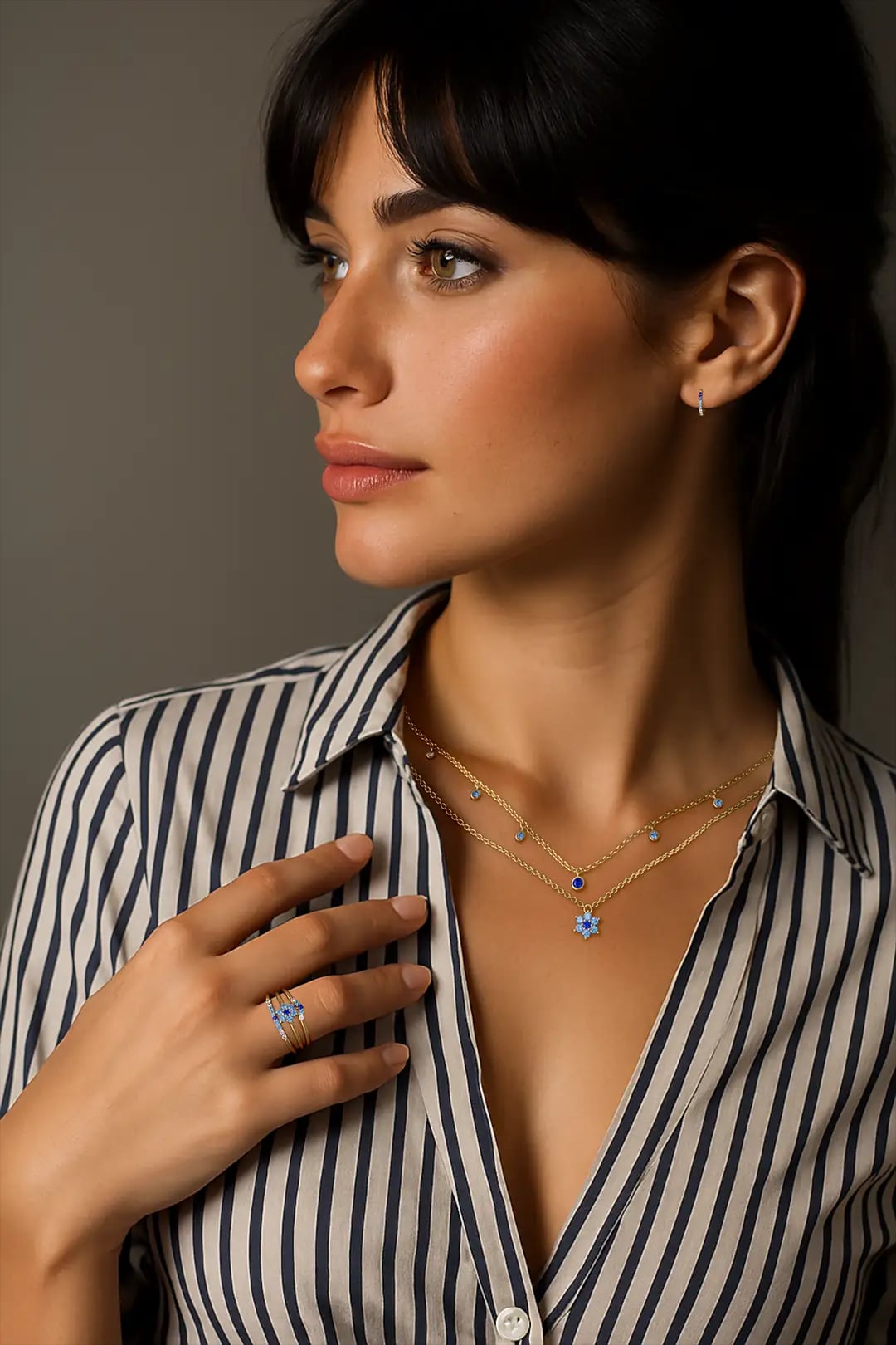 Holi bijoux saphir bleu horizon