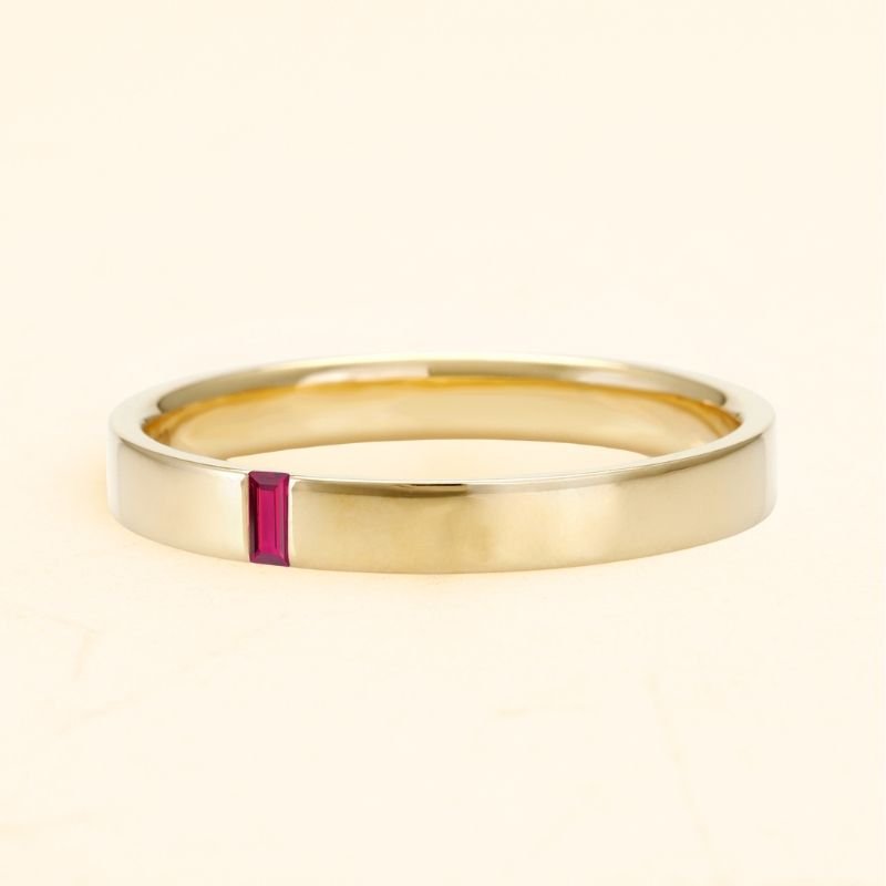 18 carat gold Agni ruby ring for men 