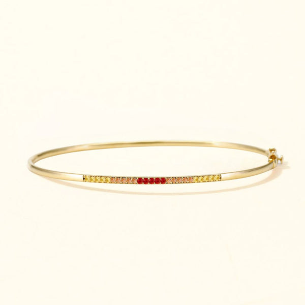 Jonc or 18 carats Tarang saphir sunset