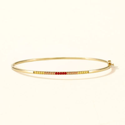 Jonc or 18 carats Tarang saphir sunset
