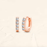 Sumitra diamond earrings in rose gold 18 carats