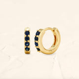 Sumitra sapphire gold vermeil hoops