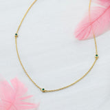 Gold emerald choker necklace Asonya