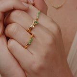 fine emerald and gold vermeil rings