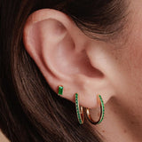pair of emerald creole earrings